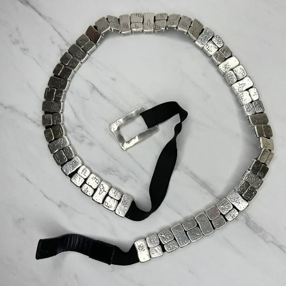 Engraved Silver Tone Tile Jewelry Supply Lot ✨
